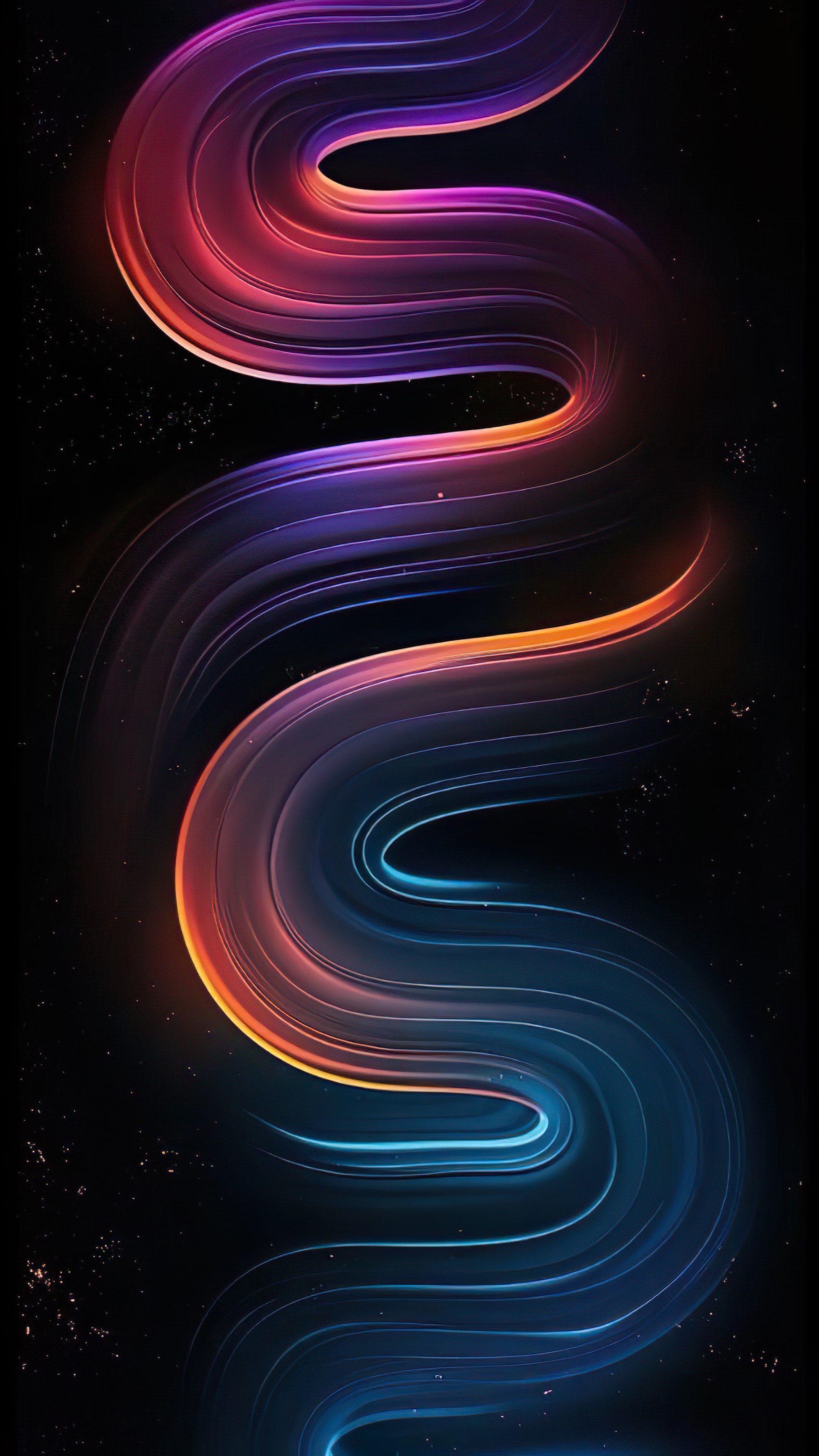 Abstract Flowing Neon Wallpaper